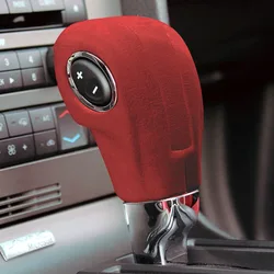 Suede Gear Stick Shift Knob Panel Central Control Trim Stickers for Ford Mustang 2009 2010 2011 2012 2013 2014 Car Accessories