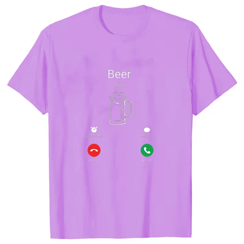 2026 Neues Bier-Print T-Shirt für Damen und Herren Kurzarm-Oberteil Sommer Mode Locker Lässig Streetwear T-Shirt Einfaches Harajuku Top – Detail 4