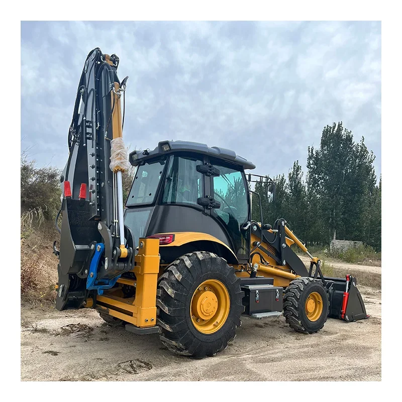 China made Mini Tractor Front End Compact Backhoe Loader with Excavator for Sale