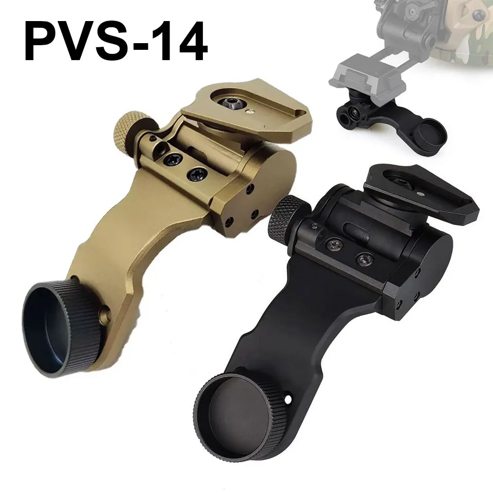 PVS-14 J Arm Night Vision Glasses Mount NVG Mount Rhino Mount Dovetail Helmet Mount Bracket Adapter fit L4G24/Goggle Mount