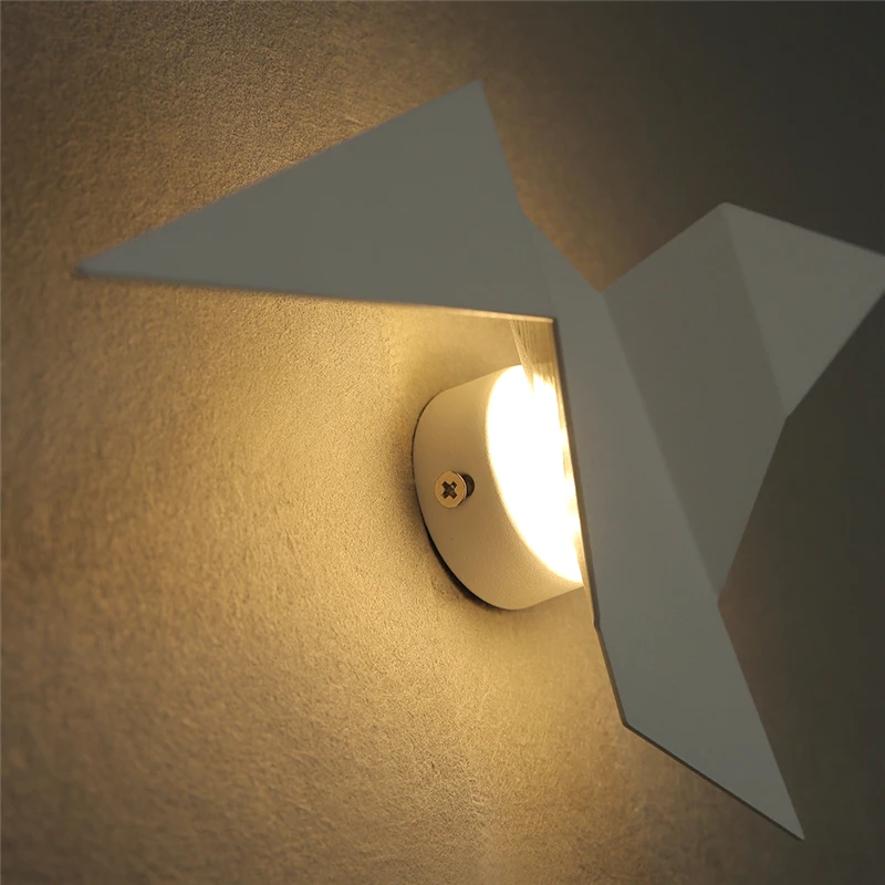 Imagem -05 - Ferro Arte Flying Bird Lâmpadas de Parede Nordic Sala de Estar Quarto Home Decor Luzes de Parede Led Moderno Decoração Luminárias