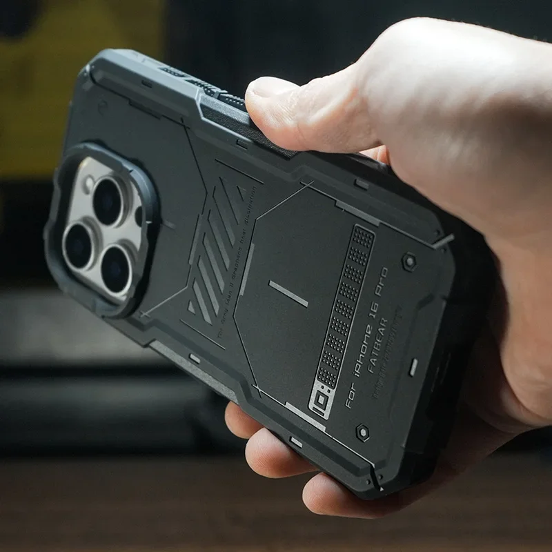 FATBEAR Tactical Military Grade Rugged Shockproof Armor Case Cover for iPhone 15 Plus Pro Max Graphene Heat Dissipation