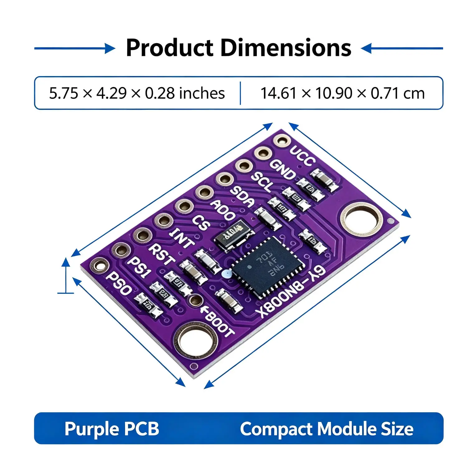 BNO080 Multi-Sensor Module with Built-in Calibration Routines for VR Motion Tracking AR Device Orientation and Robotics