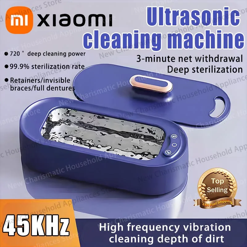 Xiaomi 45 كيلو هرتز آلة التنظيف بالموجات فوق الصوتية المنزل آلة غسل العين عدسات لاصقة نظافة الأسنان الأقواس مجوهرات نظيفة التلقائي