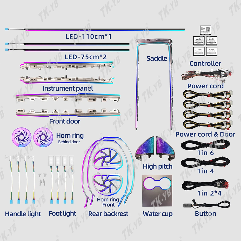 

Car Symphony Led Atmosphere Lights For Tesla Model 3/Y Ambient Lighting Led Car Interior Ambient Light Acrylic Fiber Optic