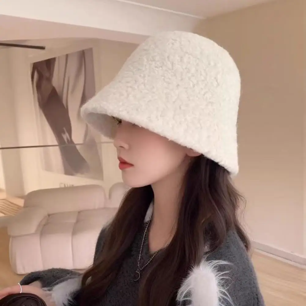 النساء الخريف الشتاء الصوف صياد قبعة بلون الدافئة سميكة أفخم قبعة بحافة القبعات المنغولية في الهواء الطلق Coldproof قبعة قبعة #3