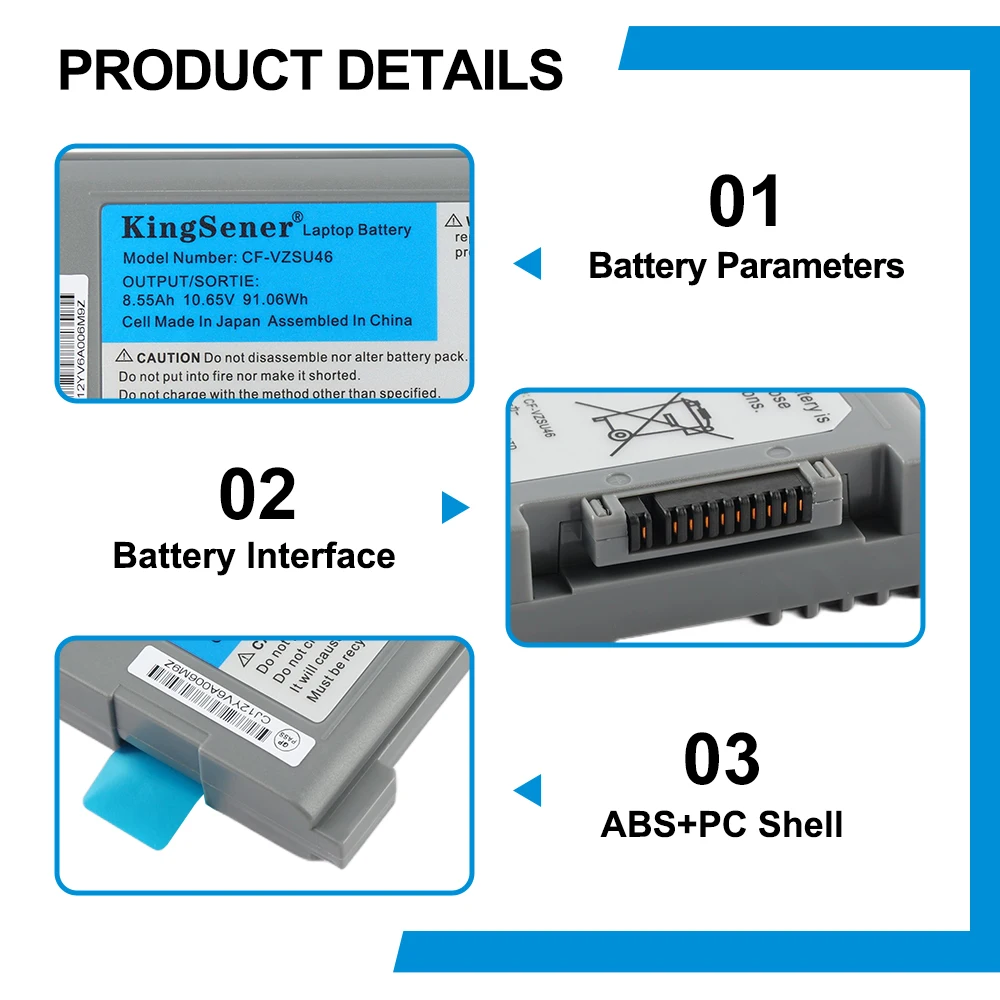 KingSener-batería para portátil de 10,65 V y 8550mAh, CF-VZSU46 para Panasonic Toughbook, CF-30, CF-31, CF-53, CF-VZSU46AU, CF-VZSU46U