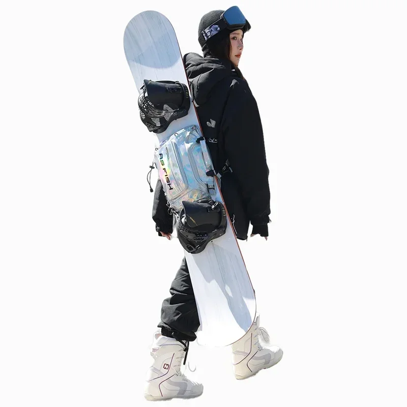 Unisex Snowboard Skateboard caschi da sci borsa portaoggetti zaino da sci borsa a tracolla sportiva da neve impermeabile multifunzionale