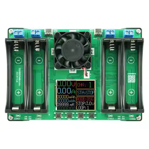 4/1 Channel Type-C LCD Display Battery Capacity Tester MAh Lithium Digital Battery Detector Module For 18650 Battery Tester
