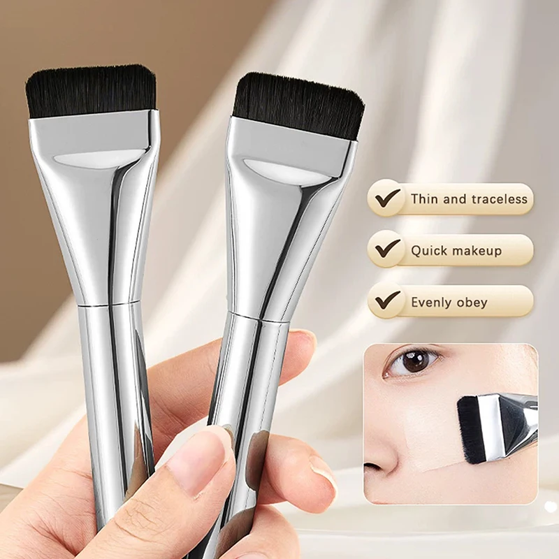 Brosse applicateur de masque Facial à Double extrémité, avec cuillère, cheveux plats et doux, nettoyage du visage, soins de la peau, maquillage, outil de beauté, spatule cosmétique