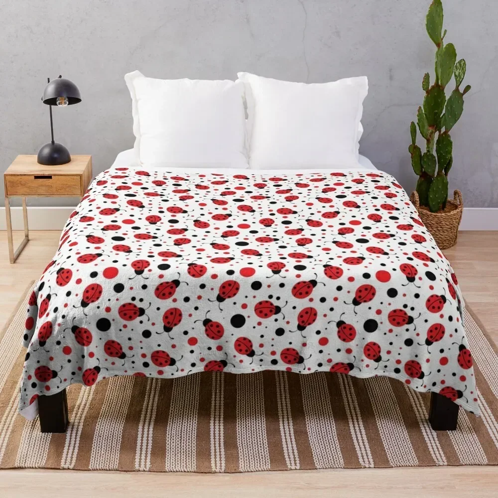 Ladybugs Everywhere Throw Blanket Luxury christmas gifts Thin Blankets