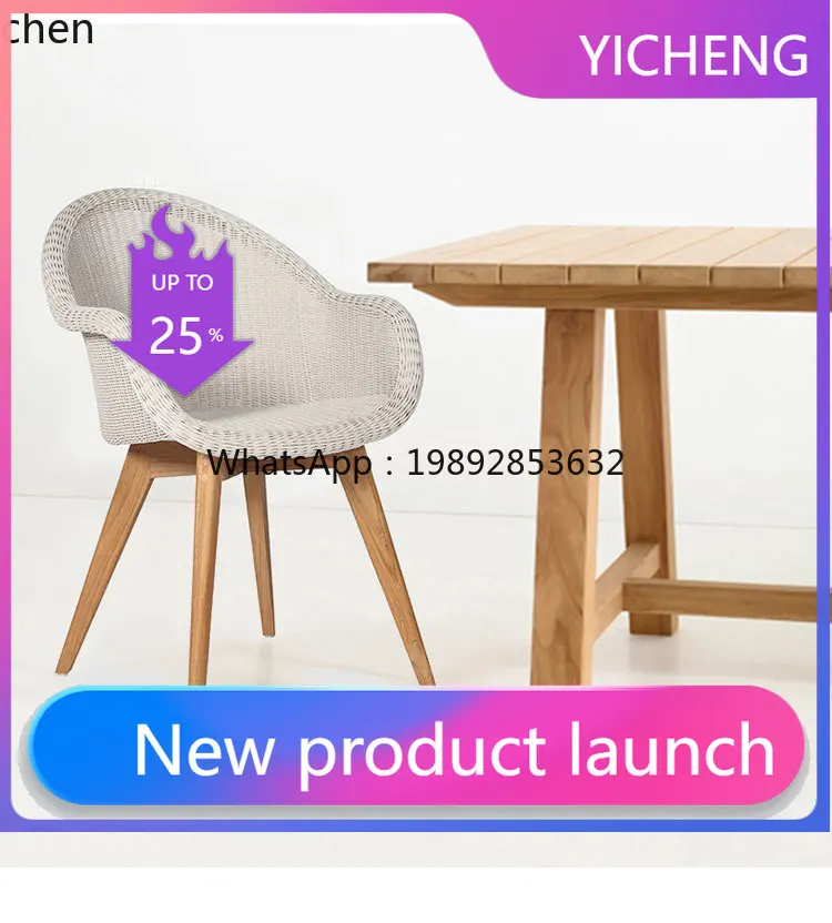 

LYY Solid wood tables and chairs Terrace Balcony Hotel B & B Villa Outdoor waterproof and sunscreen furniture