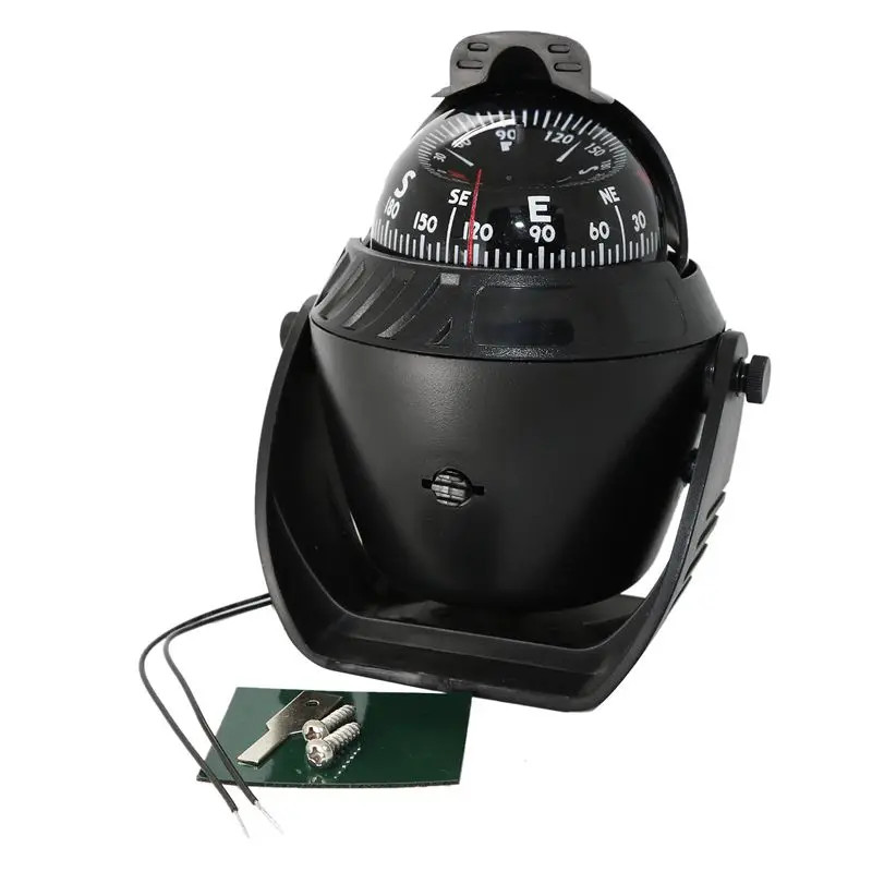 Stable-LC760 Nautical Compass Black Nautical Compass Plastic Nautical Compass LED Accessory For Boats