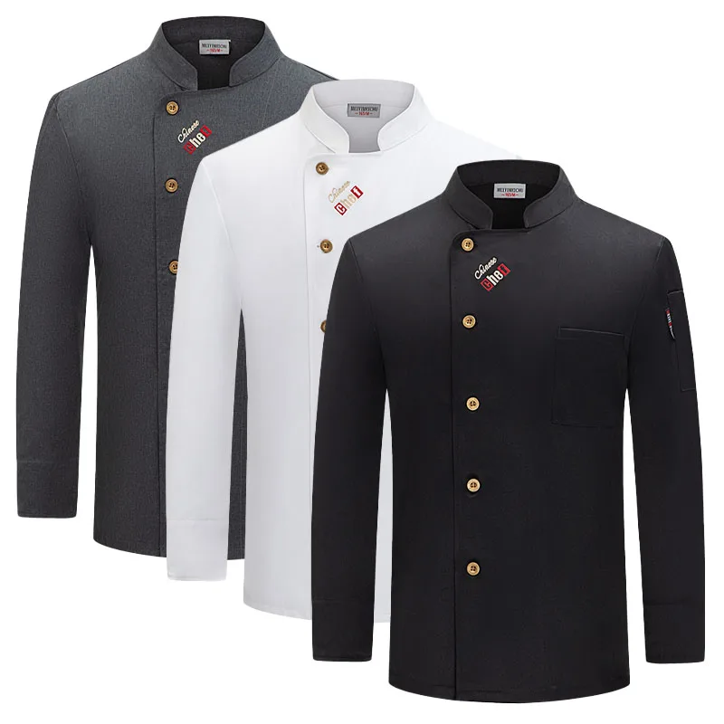 Catering Work Uniforms Food Service Men Kitchen Coats Hotel Cooking Shirt Bakery Cook Jacket Restaurant Cafe Waiter Overalls