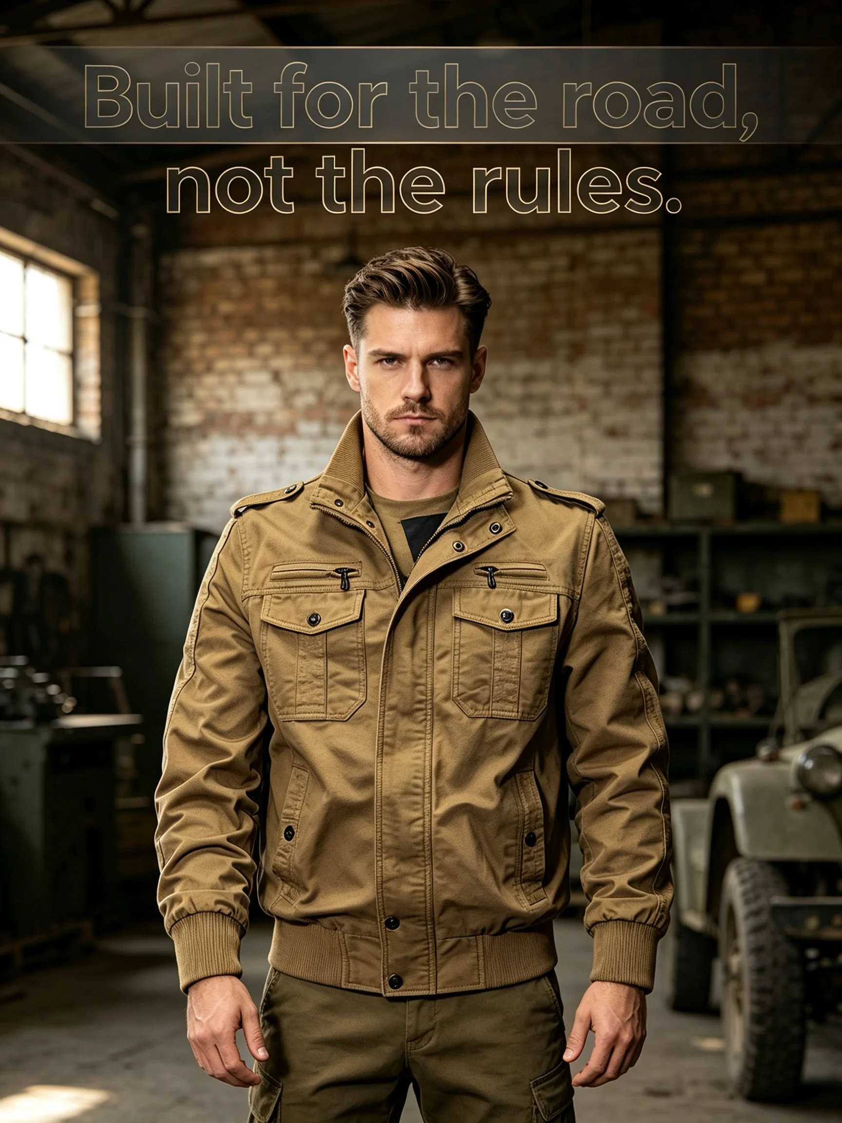Men Winter Fleece Lined Jacket Long Sleeve Multi‑Pocket Male Outerwear Streetwear Casual Warm Durable Loose‑Fit Man Jacket