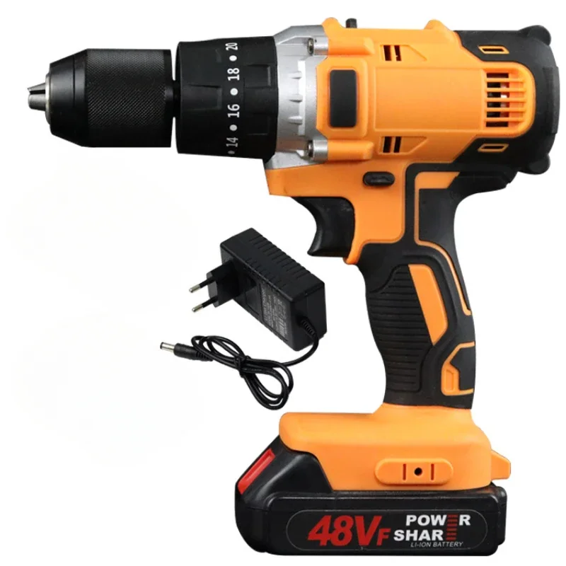 48V Electric Impact Drill 3 In 1 Electric Cordless Lithium-Ion Battery Mini Electric Power Screwdriver 2 Speed Power Tools