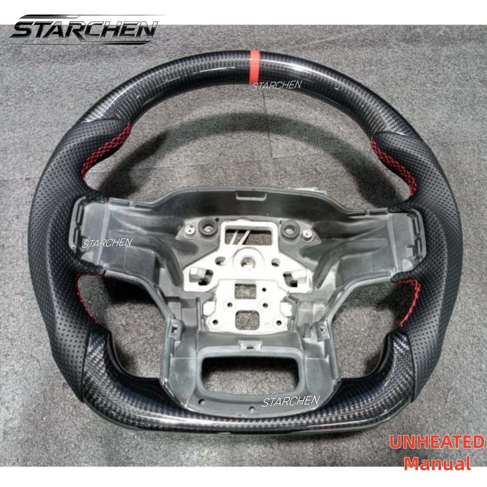 Real 3K Carbon Fiber Steering Wheel for Ford F150 2021-2025 XL STX XLT SSV Pro Without Paddle Holes (Non-heated)