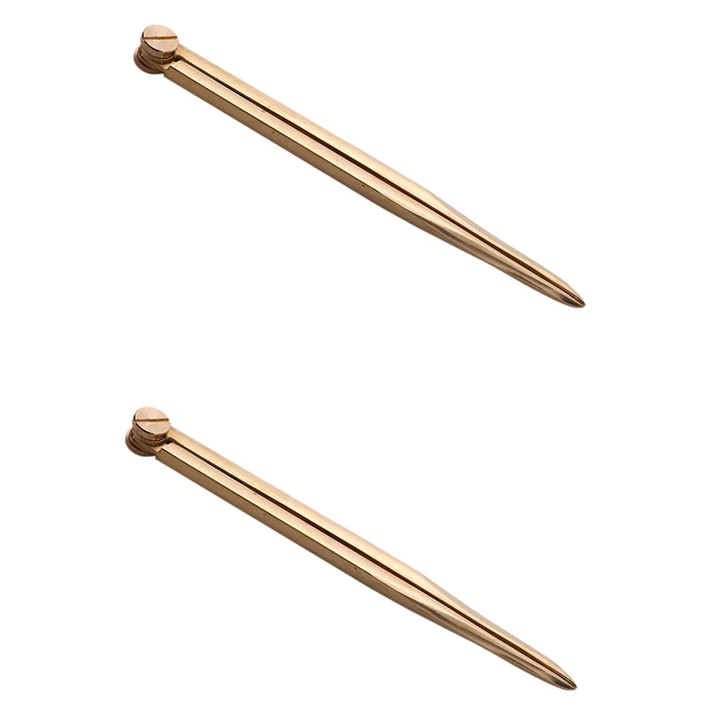 2Pcs 168Mm Nautical Chart Straight Divider Solid Brass Marine Dividing Tool No Rust For Architects Marine Navigation