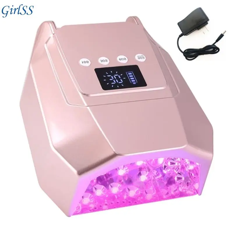Geavanceerde 98W Gel Nageldroger Ast Curing Droger Met 30 Stuks Lamp Kralen Dubbele Lichtbron Technologie 4 Timers instelling