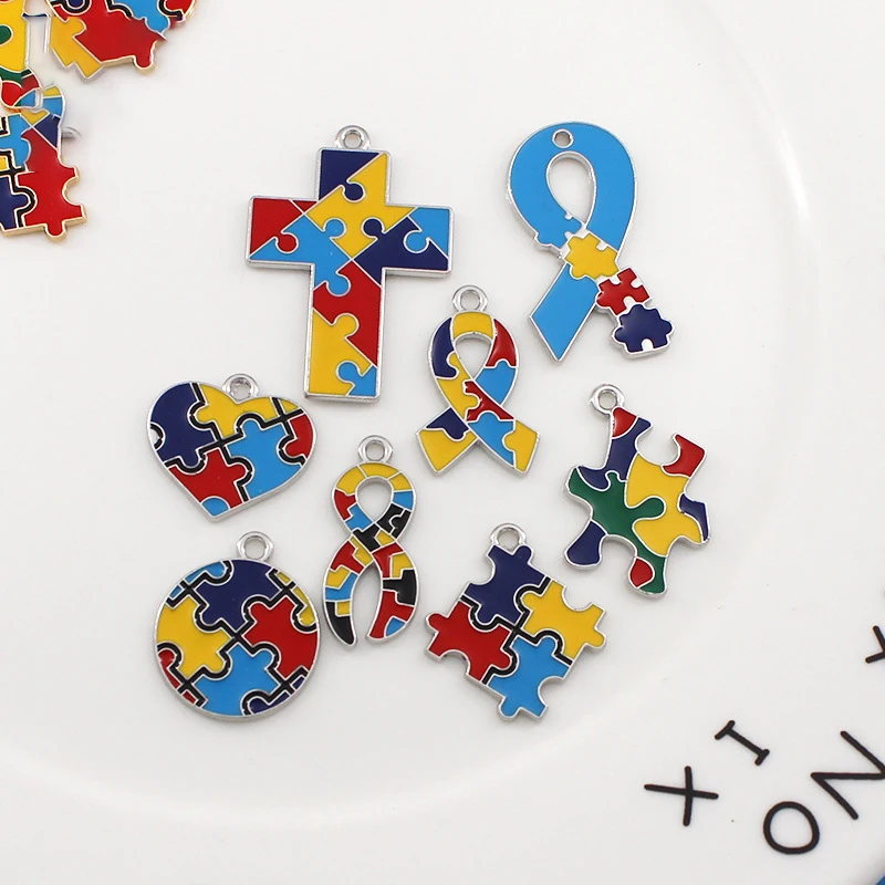 Autism Lapel Pin Badge Pin Autism Brooches Autism Puzzle Pin For Backpack Accessory Inclusive Gift Clothing Decoration