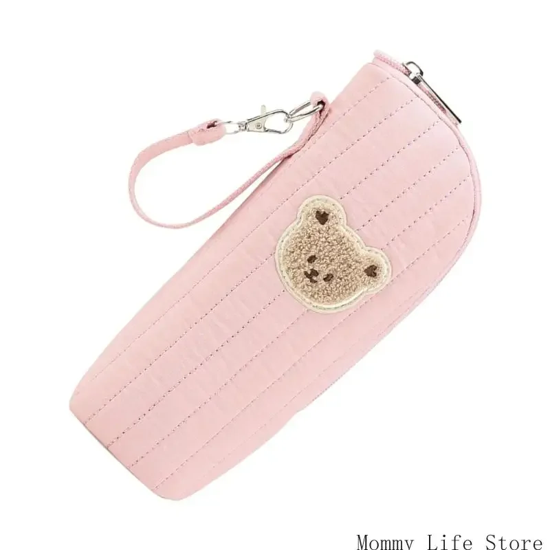 Lovely Cartoon Cotton Insulated Milk Bottle Bag For Baby Feeding Travelling