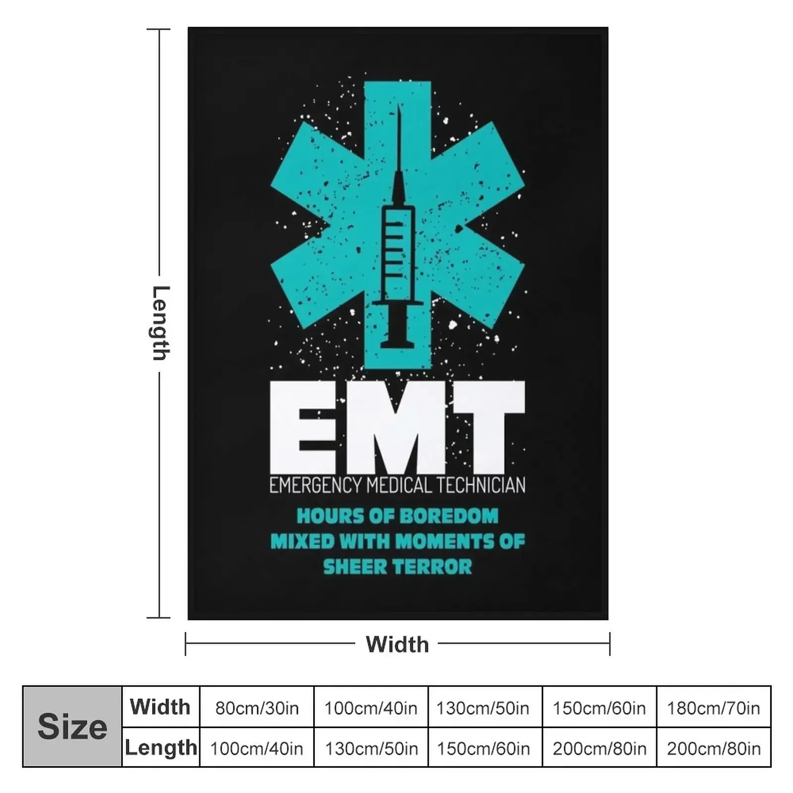 Emergency Medical Technician EMT First Responder Shirt Throw Blanket Custom Thins Blankets