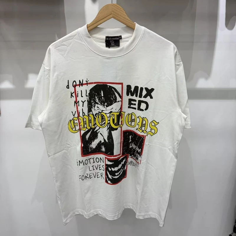 Grafik-T-Shirt mit Destroyed-Optik und Oversize-Schnitt, Retro West Coast Original-Print, Individualisiertes T-Shirt, Y2K Streetwear-Kleidung für Männer und Frauen – Detail 2