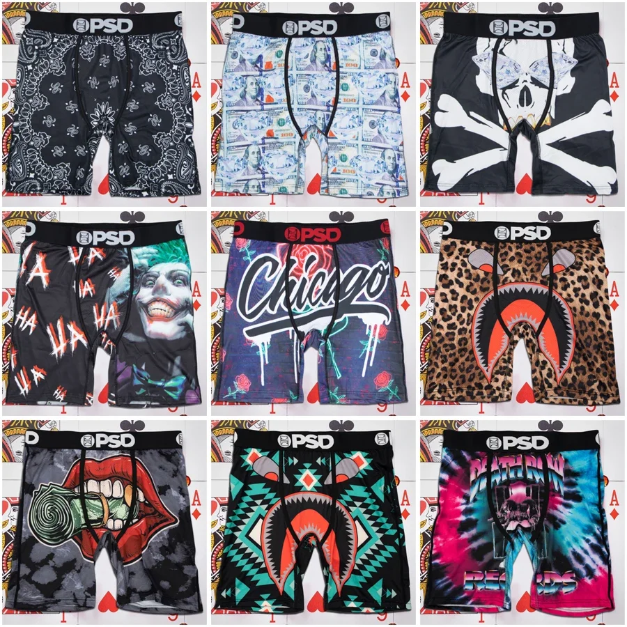 

Sexy Men Boxershorts Nylon Breathable Mesh Crotch Man Underwear Men's Panties Plus Size Mens Print Underpants Men Boxer Briefs