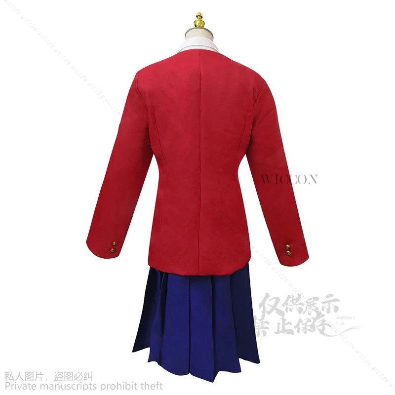 Anime Tiger×Dragon!Toradora! Aisaka Taiga Cosplay Costume Aisaka Taiga Wig Red JK Uniform Woman Kawaii Party Suit Halloween Cos