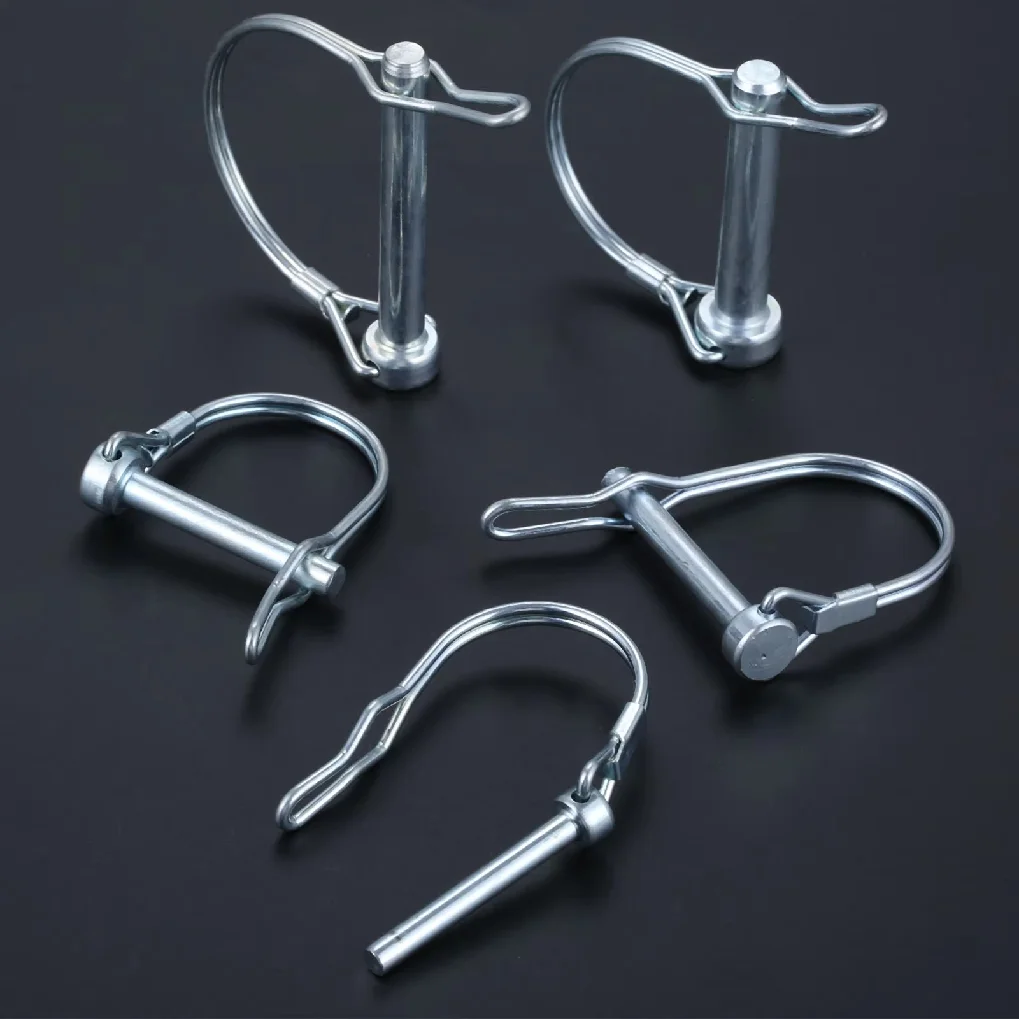 5pcs/2pcs Coupler Safety Pin D-Hook Steel M5 M6 M8 M9.5 Quick Lock Release Trailer Truck Bicycle Stroller Boat RV Hitch Latch