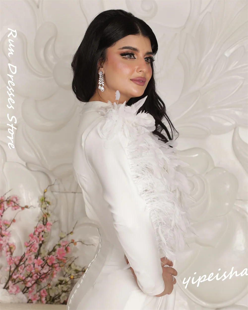 Customized Prom Simple High Collar Spaghetti Anke Length Dresses Vertically s Formal Occasion Gown فساتين الحفلات سهره سعوديه