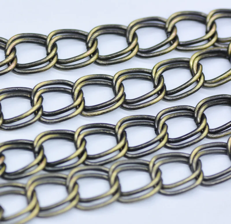 

Nickel Free!! 100meter/lot 9x10mm Antique bronze jewelry necklace chain link chain