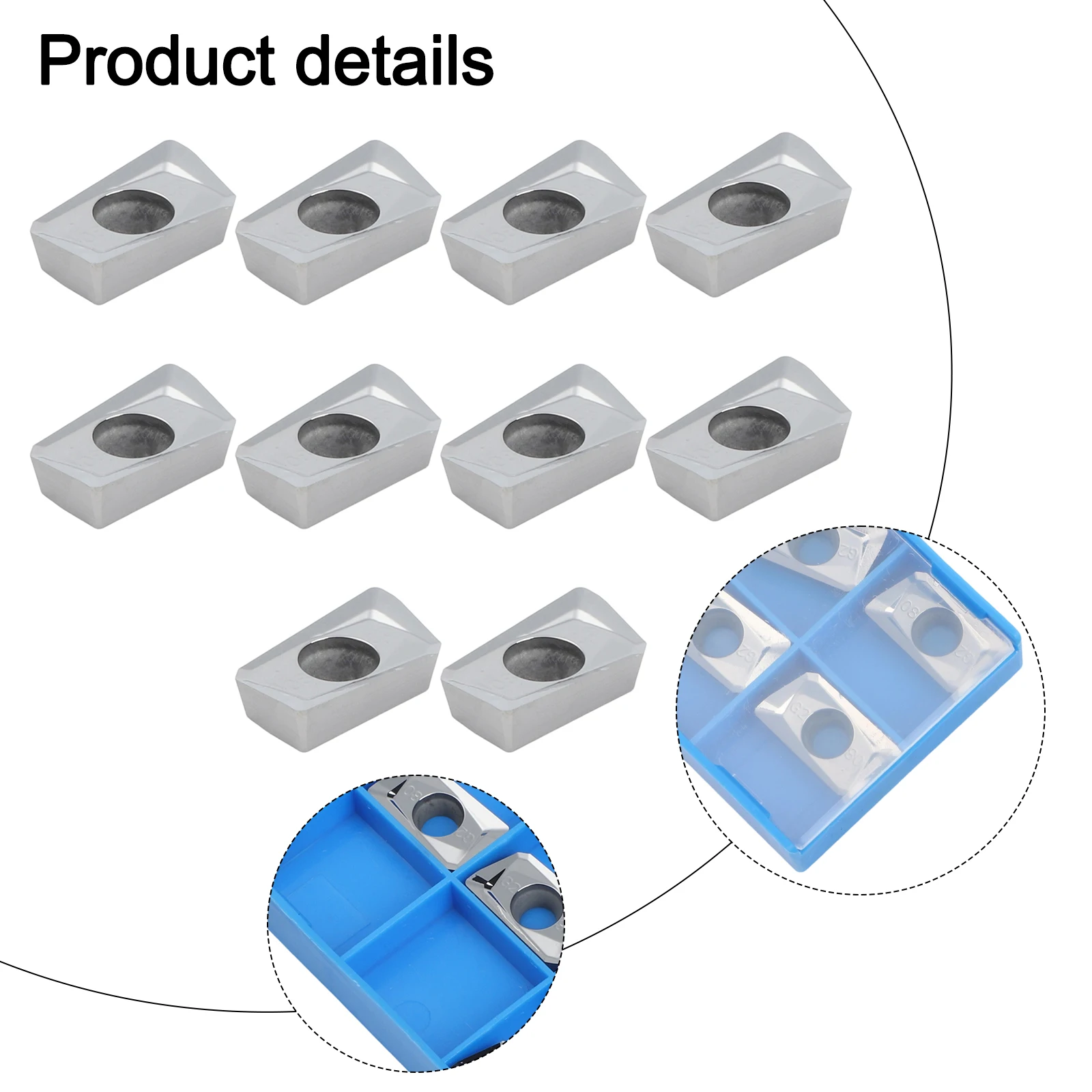 10PCS APKT Carbide Milling Inserts APKT1604PDFRG2H01 Designed for Aluminum and Copper Machining with Reliable Performance