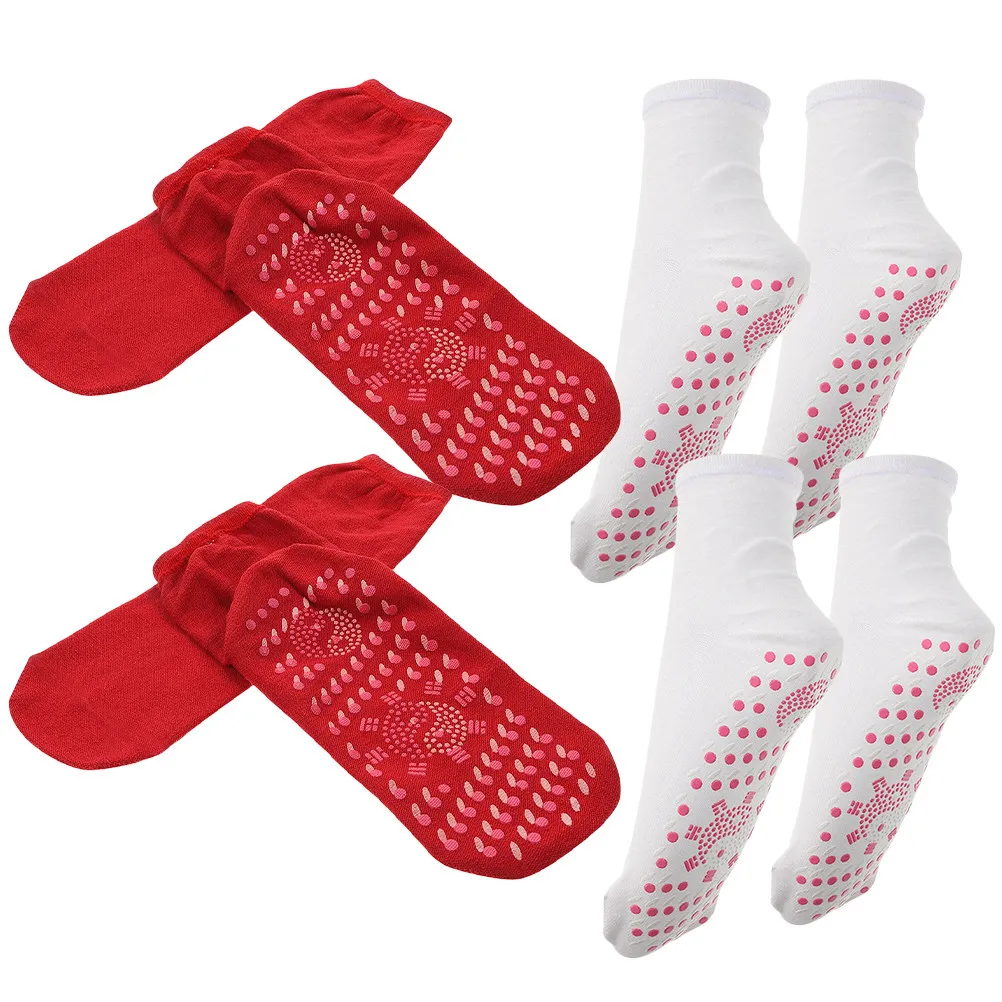 

4 пары термоносков средней длины с подогревом, самонагревающиеся теплые носки для зимних видов спорта, катания на лыжах, велоспорта, пеших прогулок, дышащие и комфортные