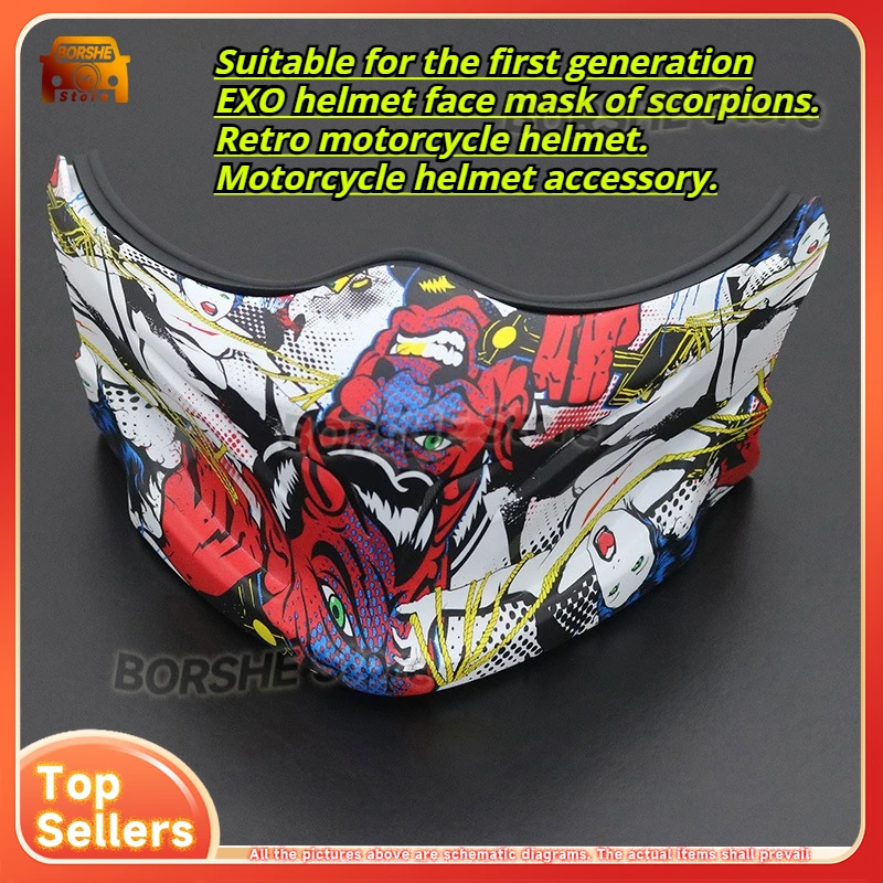 

Suitable for the first generation EXO helmet face mask of scorpions. Retro motorcycle helmet. Motorcycle helmet accessory.