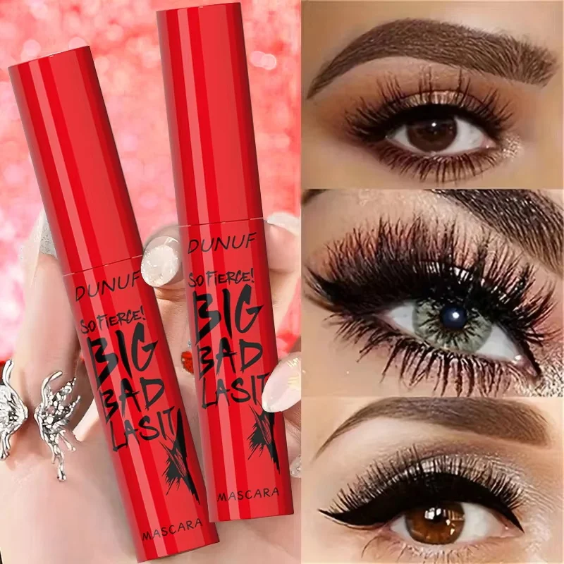 4D Mascara Waterproof Extra Volume Long -lasting Hyper-Curl Lengthening Eyelash Non-smudging Eyelashes Black Mascara Makeup