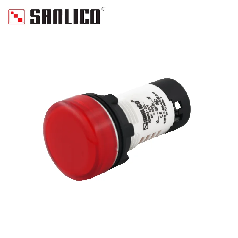 LED indicatore di alimentazione per montaggio a pannello elettronico a risparmio energetico lampada di segnale pilota diametro di apertura dell'installazione di 22mm AD58A-22D XB2BV