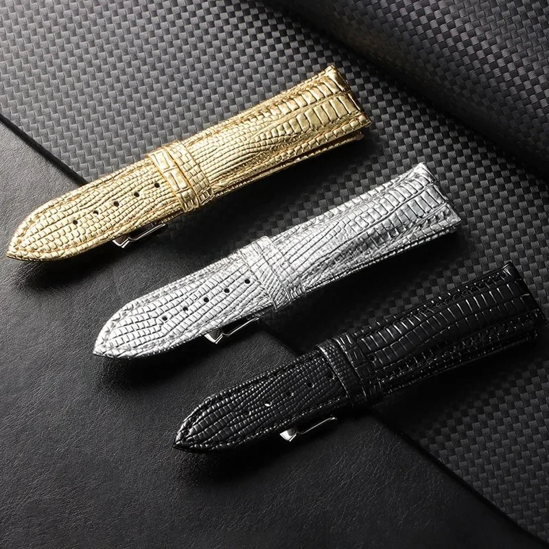 18 مللي متر 20 مللي متر 22 مللي متر الجلود حزام (استيك) ساعة ل أوميغا ل سايكو حزام سحلية نمط لينة مريحة سوار مقاوم للماء الرياضة معصمه #4