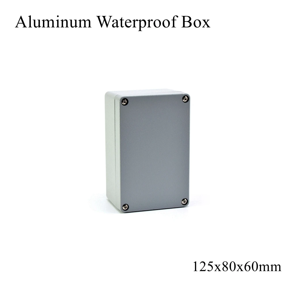 

125x80x60mm Aluminum Waterproof Box Dustproof Seal Project Case Switch Junction Enclosure Instrument Distribution Outdoor Cable