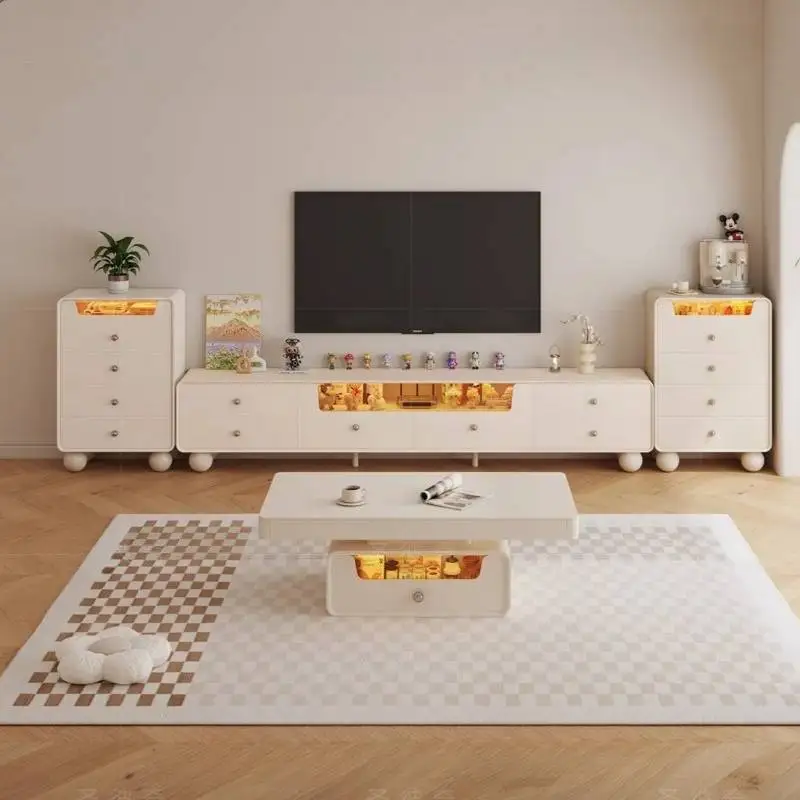 

Минималистичный телевизионный шкаф в скандинавском стиле, роскошный дизайнерский длинный шкаф для хранения, белый светлый телевизионный шкаф, мебель для дома