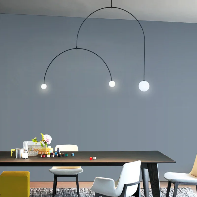 moderno minimalismo vidro design led lustres preto pendurado luminaria sala de estar bar cozinha mesas de cafe decoracao de casa 01