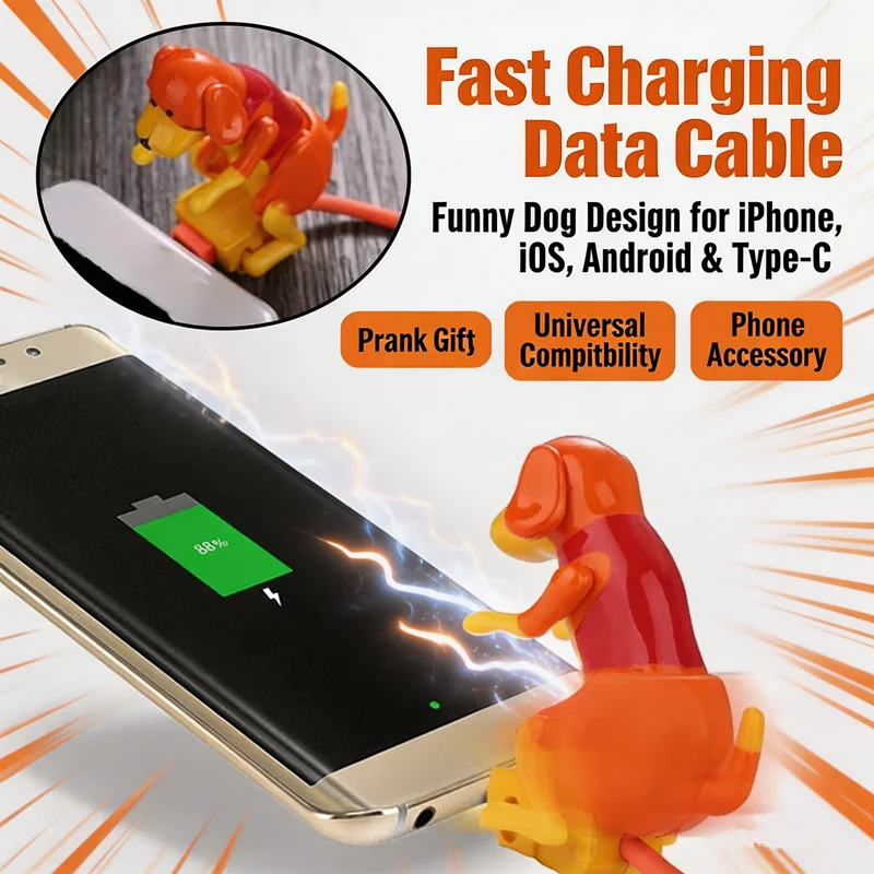 Usb Extender Active - Touch Activated Moving Dog Charging Cable