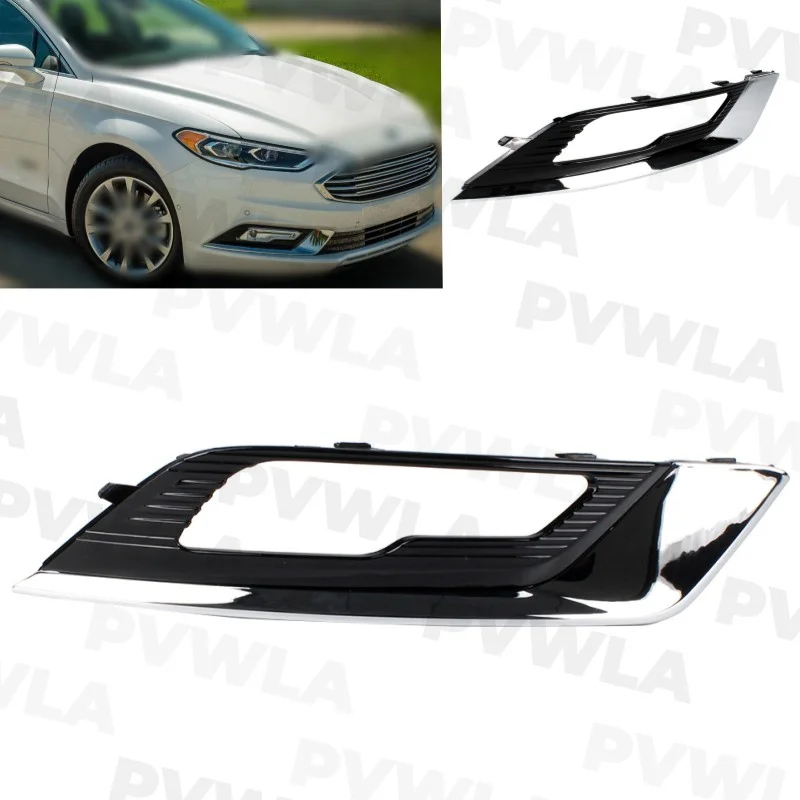 

Car accessories For Ford Fusion 2017 2018 Right Side Front Bumper Fog Light Lamp Grille Cover Trim HS7Z-17B814-CB