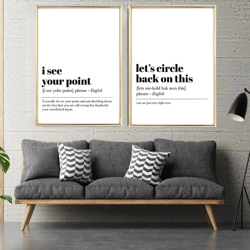 مضحك مكتب تعريف المشارك قماش اللوحة تحفيزية الكلمات حائط لوح رسم صورة فنية غرفة المعيشة ديكور المنزل جدارية #3