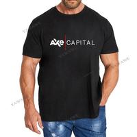 man Vintage print tshirs Axe Capital (Billions TV Show) Symbol Company Bobby Logo Black letter print Short-sleeved T-Shirt