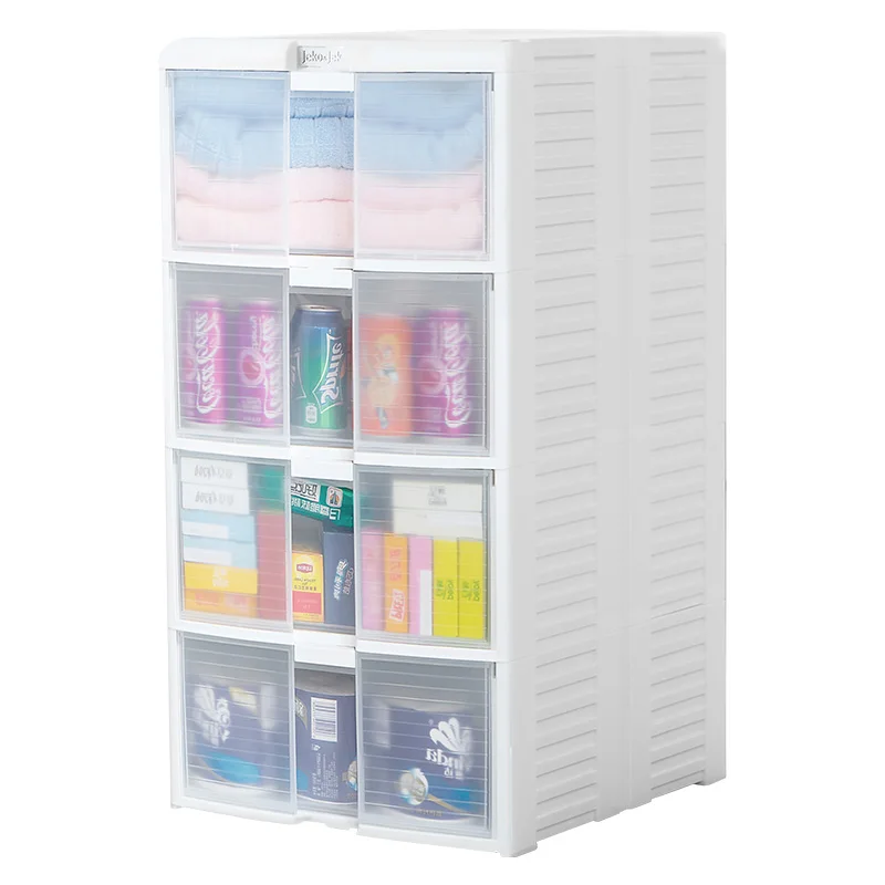 Plastic 4 Drawer Storage cabinet locker household cabinet bedroom toy snack clothes storage organizer