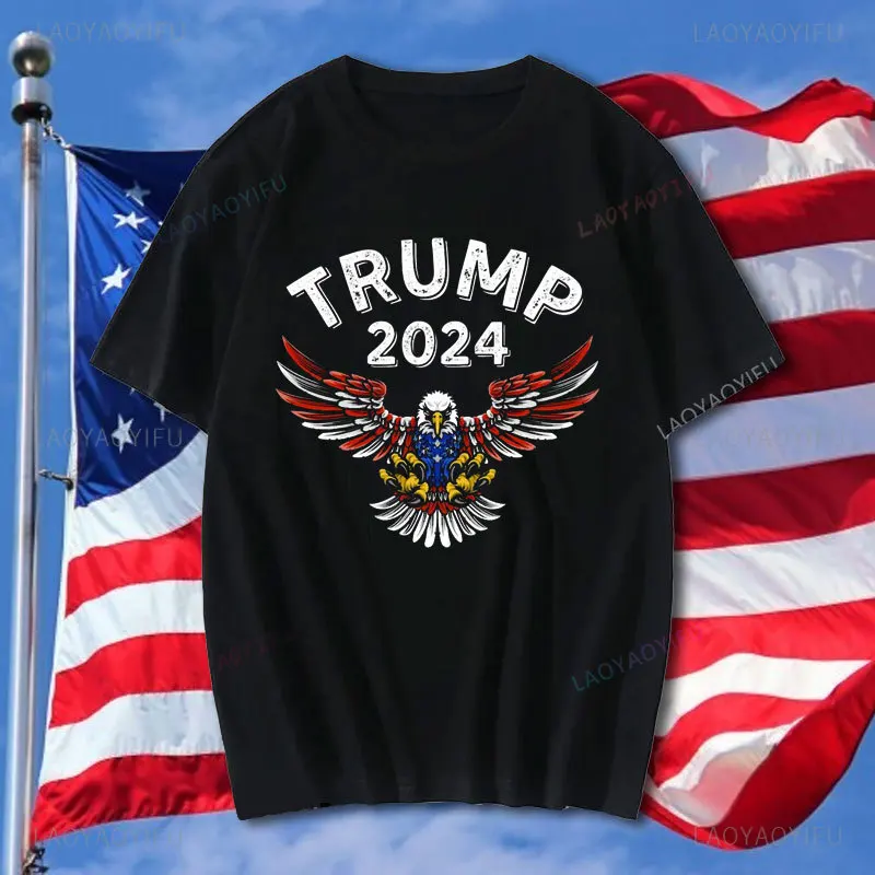 Trump Fight T-Shirt Trump Shooting Fight on Shirt USA Politics Tees Trump Survivor Shirt Shot At Rally Tshirt Cotton Unisex Tops