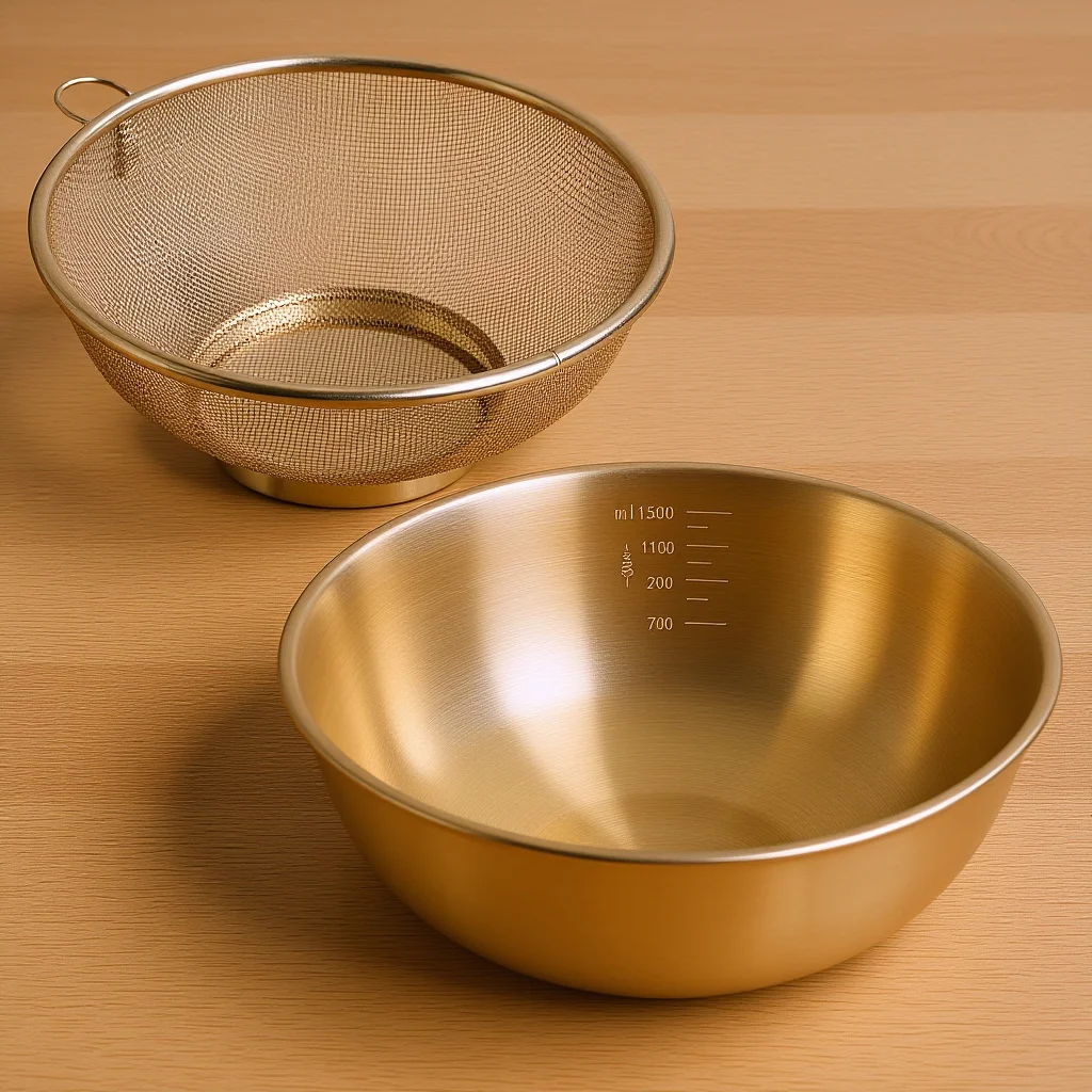 

2pcs Stainless Steel Mesh Strainer Basket Fine Mesh Washing Tool For Vegetables Rice Fruits Kitchen Drain Colander Household