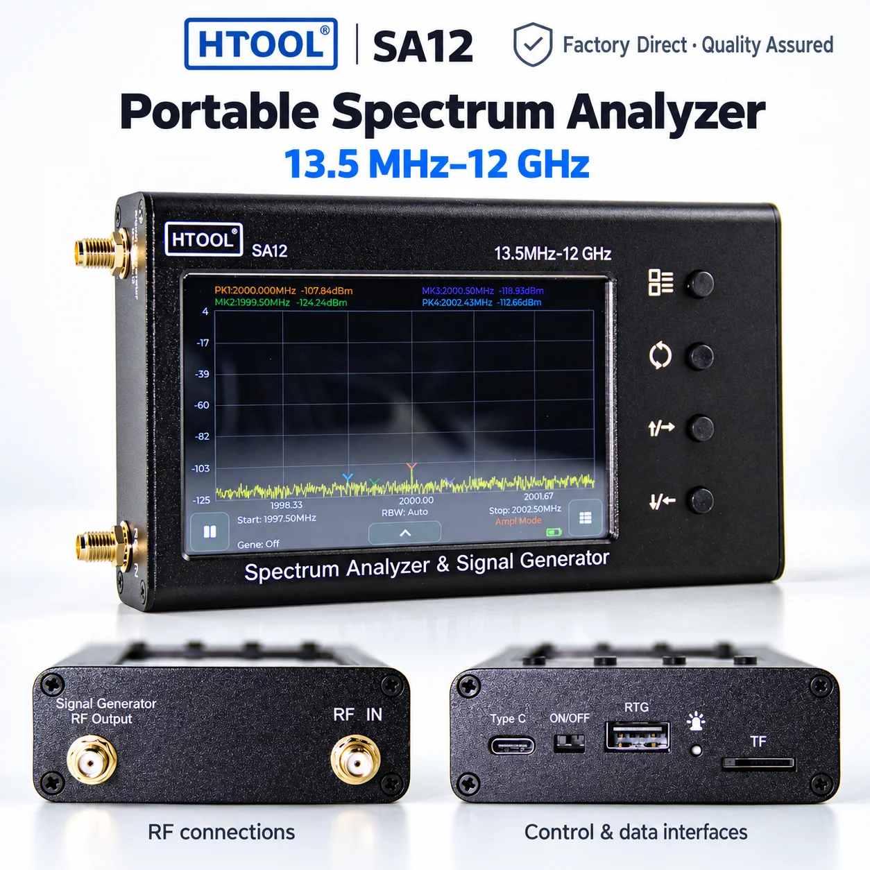 Signal Generator Spectrum Analyzer - Analizador de Espectro 13.5MHz-12GHz, Generador de