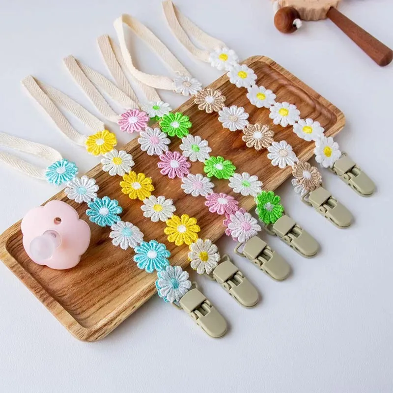 Grenz überschreitende xiyin heiß verkaufte Schnuller kette beruhigende Sonnenblumen kette Clip Anhänger Anti-Lost Chain Baby Beißring Anti-Drop...